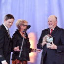 King Harald waspresented with the Honorary Award during the Norwegian Sports Gala 2011 (Photo: Aleksander Andersen / Scanpix). The King was presented with the award due to his comittment to sports on all levels, both as a spectator and supporter, and as an athlete in his own right: 